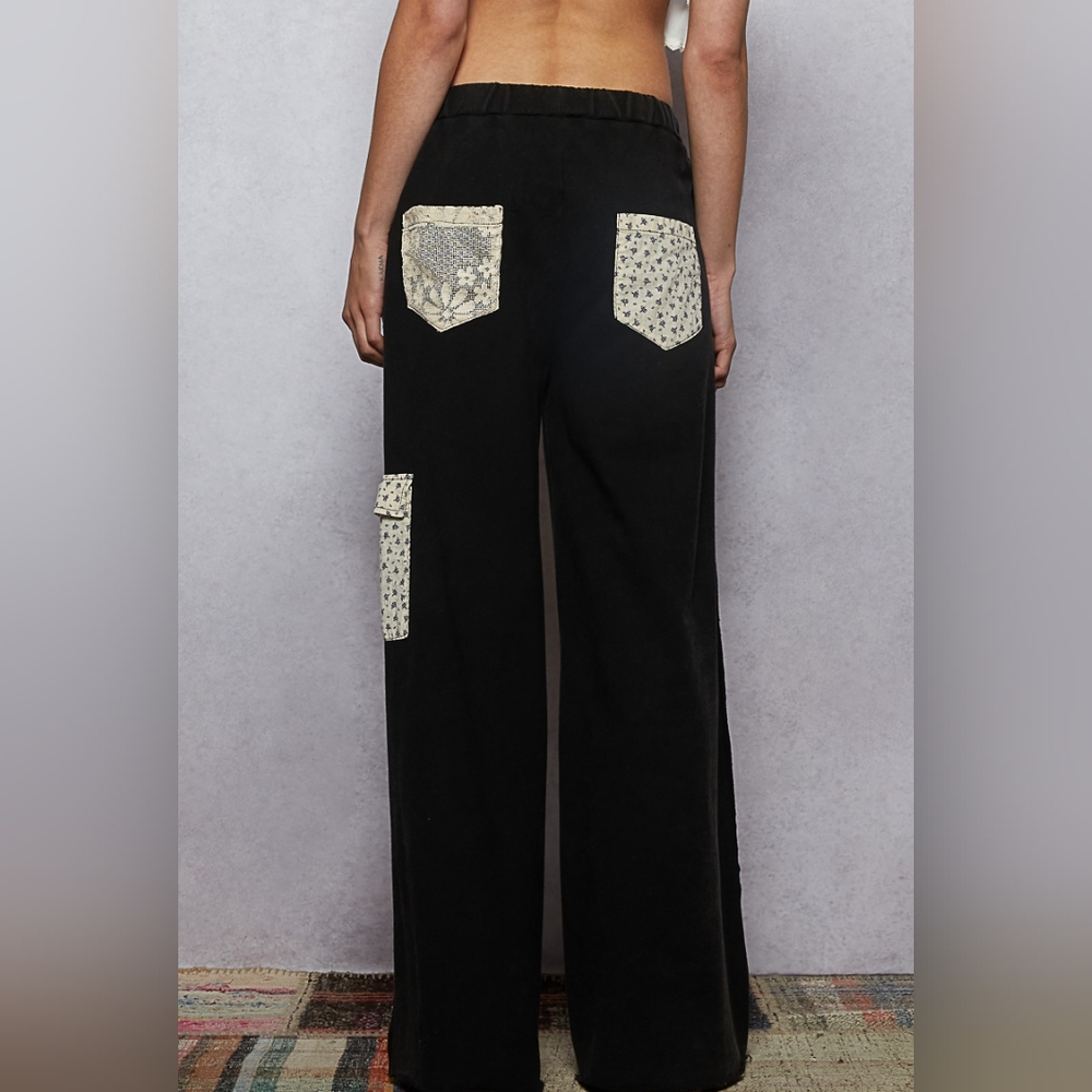 POL STAR PATCH WIDE LEG RELAXED FIT PANTS FINAL PRICE! - Picture 3 of 6